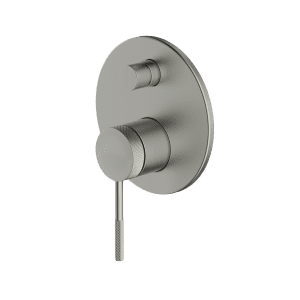 Gareth Ashton external-internal POCO KNURLED SHOWER Diverter EXTERNAL BRUSHED NICKEL Wall & Basin Mixers