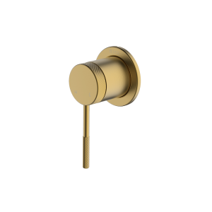 Gareth Ashton external-internal POCO KNURLED SHOWER MIXER EXTERNAL BRUSHED BRASS Wall & Basin Mixers