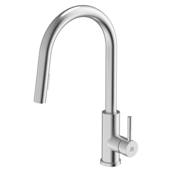 Gareth Ashton 304 304 Gooseneck Pull Out Dual Spray Function Brushed Steel Kitchen Mixer Kitchen Taps & Mixers