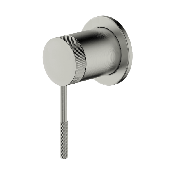 Gareth Ashton external-internal POCO KNURLED SHOWER MIXER EXTERNAL BRUSHED NICKEL Wall & Basin Mixers