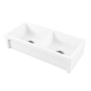 Chambord chambord-charles Chambord CHARLES Large Double Bowl Fireclay White Kitchen Sinks