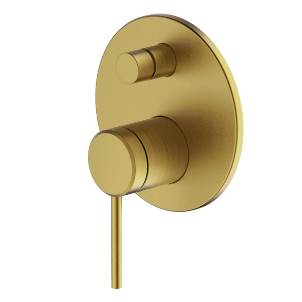 Gareth Ashton external-internal POCO Diverter MIXER EXTERNAL BRUSHED BRASS Wall & Basin Mixers