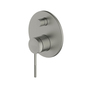 Gareth Ashton external-internal POCO KNURLED SHOWER Diverter EXTERNAL BRUSHED NICKEL Wall & Basin Mixers